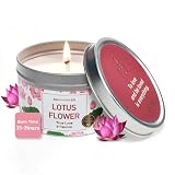 Magnificent 101 Lotus Flower Aromatherapy Candle - 6 Oz - 24 Hour Burn - Soy Wax Tin Candle for True Love & Passion, Purification, Manifestation & Chakra Healing - Lotus Scented Candle