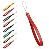 [CIBOLA] 高級牛革 携帯ストラップ スマホストラップ シンプル 手首 腕掛けストラップ 財布用 取り外し可能 メンズ レディース おしゃれ 革 アクセサリー (レッド)