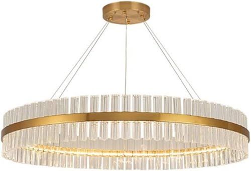 Lustres en cristal LED dorés décoration moderne anti éblouissement