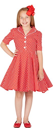 BlackButterfly Kids 'Sabrina' Vintage Polka Dot 50's Girls Dress3