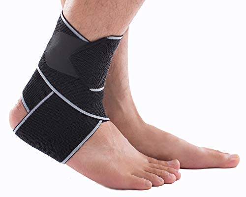 LOKEP Ankle Brace Breathable Ankle Support Adjustable Ankle Stabilizer with Compression Wrap Support, Suitable for Men & Women, Sports -One Size Fits All?Gray?