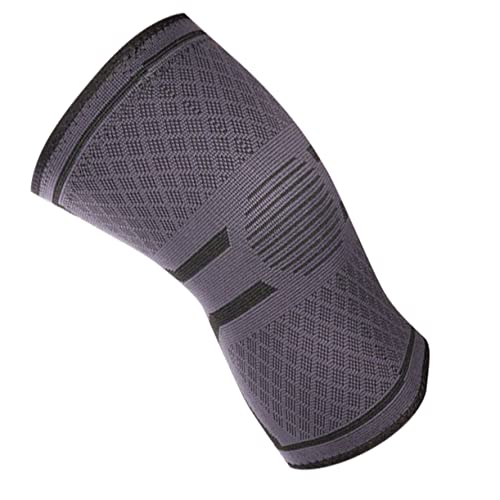 Holibanna 1Pair Silicone Knee Pad Elastic Knitted Breathable Support for Running Riding Cycling Grey Xxl Enhanced Comfort Protection for Sports
