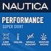 Nautica Slim Fit Mens Dress Shirts Long Sleeve Performance Polyester Fabric Wrinkle Free 4-Way Stretch Black Solid