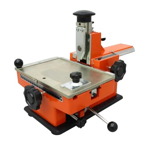 Molloparts Semi-Automatic Nameplate Metal Label Stamping Printer Machine Marking Machine for Metal Plate/Dog Tag (3mm Character Wheel)
