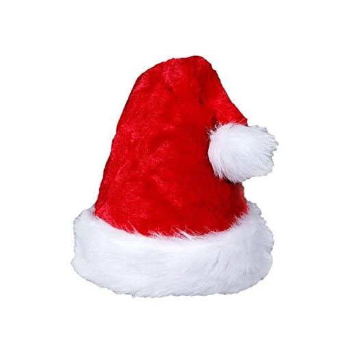 Bonnet de Père Noël pour enfants et bébés de différentes couleurs et formes, avec pompon, lumière LED clignotante, idéal pour fête de Noël, déguisement de Noël, piles incluses Taglia unica Wm-65 Felpa Rossa