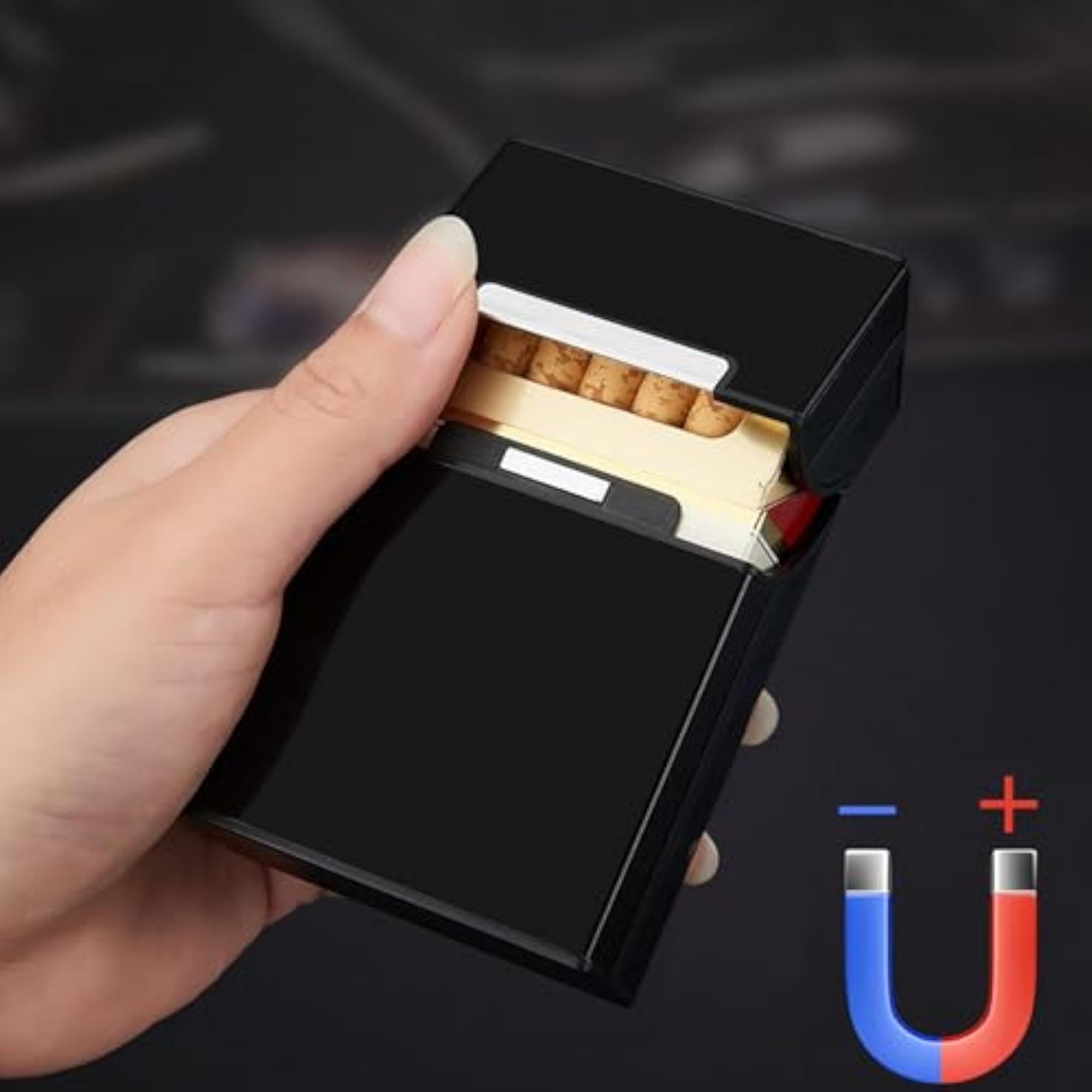 King Size Cigarette Case, 2 Pack Push to Open