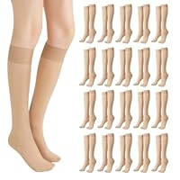 Contenu de la livraison : nos chaussettes de soutien transparentes pour femme contiennent 20 paires de chaussettes hautes pour femme 20 bas de couleur chair. Les chaussettes en nylon pour femme ont une haute densité et sont très élastiques. Choisisse...