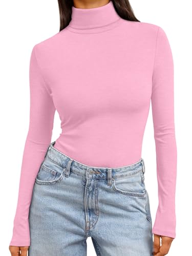Image of Trendy Queen Women's Turtleneck Long Sleeve Shirts Basic Underwear Tops Winter Clothes 2026