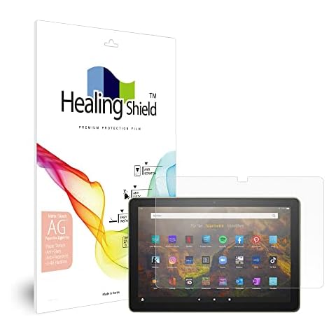 Muellery Healingshield Screen Protector Paper-Like Anti Glare Anti Fingerprint Bubble Free Paper Texture Film Compatible with Amazon All-New Fire HD 10 PHPG471_Tablet Cover
