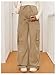 SHENHE Women's Maternity Cargo Pants High Waist Wide Leg Loose Pregnancy Trousers Khaki X-Large