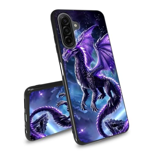 BEOTIWAD for Samsung Galaxy S24 FE 6.7" Phone Case Dragon with Purple Wings Theme Design Ultra-Thin Soft TPU Shockproof Protection Cover for Samsung Galaxy S24 FE