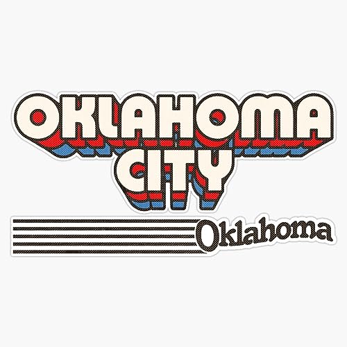 Magnet Oklahoma City Oklahoma Retro Stripes Magnet Vinyl Decal Sticker 5