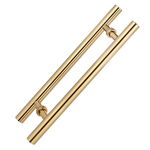 Tirador de puerta – Tirador de puerta corrediza de vidrio, manija redonda con accesorios de instalación para baño, entrada, puerta delantera, puerta de patio