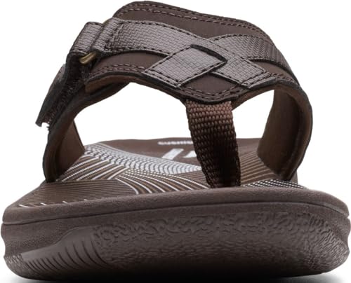 Image of Clarks Womens Breeze Sea Flip-Flop Sandals - Comfortable Flip Flop with Adjustable Hook and Arch Support - Casual Summer Wearing Cloudsteppers for Everyday