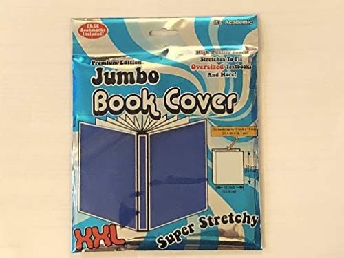 Capa de livro jumbo – Edição Premium Azul Super Elástica XGG – Cabe em livros didáticos de 25,4 cm x