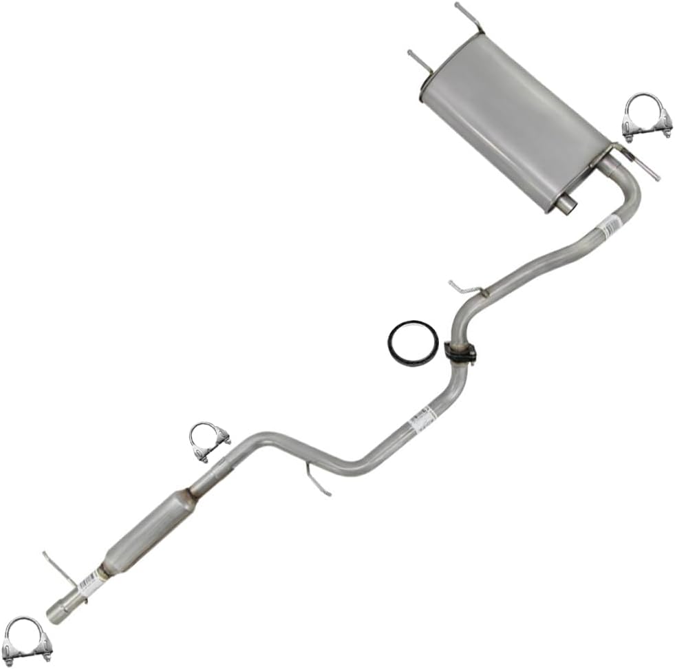 Exhaust Intermediate Pipes w/Muffler Kit Compatible for 2010-2013 Mazda 3 2.0L | Stainless Steel | Northeastern Exhaust | Free Clamps and Gasket Included | Automotive Replacement Part