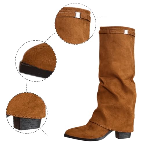Bottes en daim de qualité avec finitions sangle et bout pointu - 4