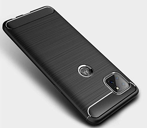 Image of NPRC Hybrid Ultra Slim Protective Case TPU Non-Slip Carbon Fiber Texture Shockproof Case Cover for Moto G 5g - Black