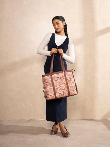 Image of ZOUK Office Bag | Stylish Bags for Office Use | Laptop Bag 15.6 inch | Stylish Tote for Office Use | Purse for Women | Vegan Leather Handbag | Daily & Travel Use
