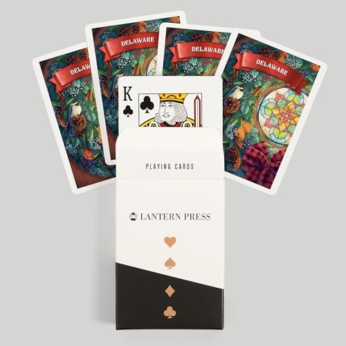 Lantern Press Delaware, naipes póker 52 cartas para adultos miniatura 6