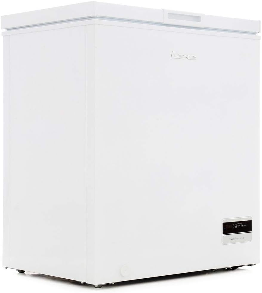 Lec CF150LW Freestanding Chest Freezer, Electronic Temperature Control, 142L Total Capacity, White [Energy Class F]