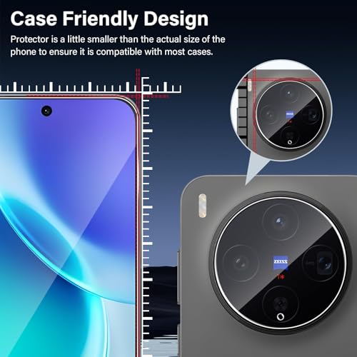 Image of PreCure 2 Pieces Screen Protector for VIVO X300 with 2 Pieces Camera Lens Protector, 0.33 mm HD 9H Ultra Resistant Tempered Glass Tempered Glass