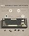 Womier Double Shot PBT Keycaps Set 138 Keys, Cherry Profile Custom Keycaps 60 65 75 100 Percent for 61/64/68/84/87/100/104/108 Retro Gaming Mechanical Keyboard, Brown Gray