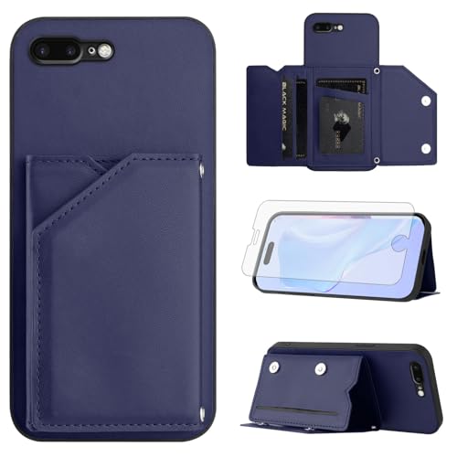 Étui en cuir iPhone 7/8 Plus raffiné Asuwish, housse de protection intégrale chic