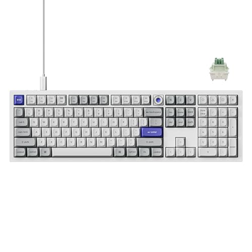 Image of Keychron Q6 HE Wired Hall Effect Keyboard, Rapid Trigger Magnetic Switch Keyboard Hot Swappable, 8000 Hz Polling Rate Full-Size Layout Aluminum, Custom RGB for Mac Windows Linux - White