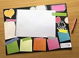 Schreibtischunterlage DIN A2 Papier XXL POST-IT NOTIZEN KRITZELMATTE Schreibunterlage mit 25 Blatt Papier zum Abreißen für Kinder und Erwachsene - Klimaneutral produziert (1 Stück)