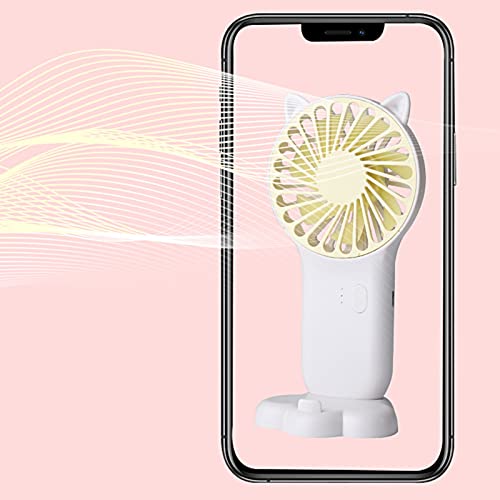 Mini titular de telefone Função de telefone pessoal Pessoal pequeno ventilador resistente Branco