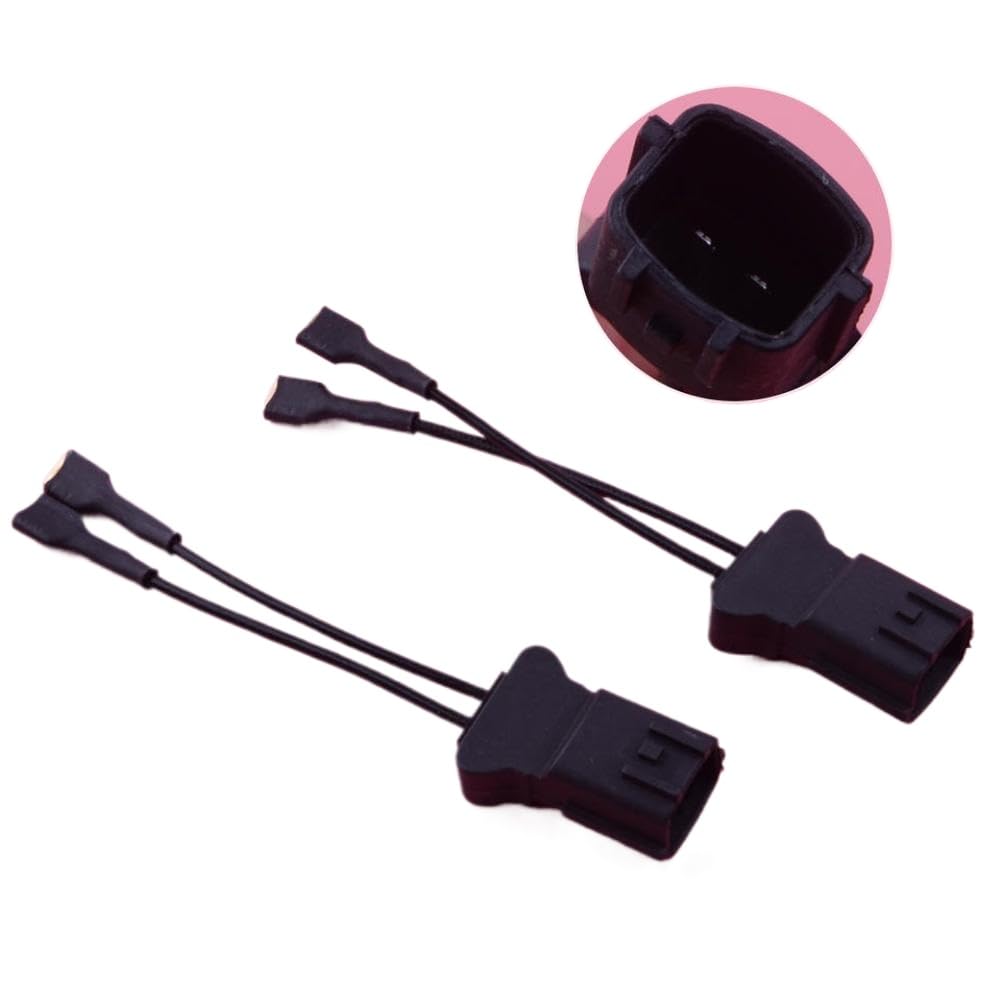 2Pcs Plastic Black Car Horn Speaker Wiring Adapter Harness Pigtail Socket 11cm Length Compatible with