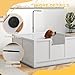 41x39.25x19.75in All-in-One Whelping System: Step-Adjustable Entrance, 39.25in Guard Rail, 43.25in Pad, Telescopic Heat Lamp Support, Floor-Grip Rubber Feet, White Pinewood-MDF