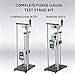 500N Digital Force Gauge & Manual Test Stand Kit, Push Pull Gauge with N/Lb/Kg/Oz Units, 250mm/9.8 inches Stroke Test Stand with 2 Pcs Test Clamp for Tension/Compression in Lab, School, Industry