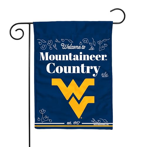 Rico Industries NCAA West Virginia Mountaineers 13" x 18" Double Sided Garden Flag