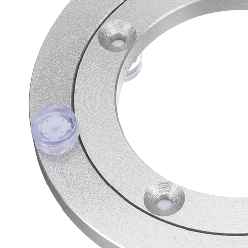 QUARKZMAN Lazy Susan Drehteller Lager 5 Drehbares Lager Drehteller Basis für Küchen Esstisch Silber Farbe