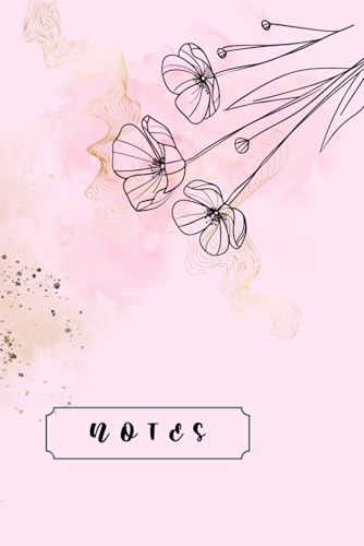 Notizbuch -Florales Notizbuch mit zartem Aquarellen: Elegantes Notizbuch mit 150 linierten Seiten 6 x 9 Zoll - Softcover glaenze