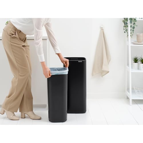Brabantia Bo Touch Top caneca de basura de 8 galones negra miniatura 6