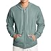 Mens Sweatshirts Tall Solid Color Zip Up Hooded Winter Jackets For Men Fashion Long Sleeve Cardigan Hoodies Fall Drawstring Outdoor Thick Coat Outerwear With Pockets Mint Green-M