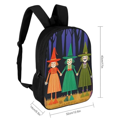Mochila para hombro 17 pulgadas impermeable con estampado Halloween miniatura 2