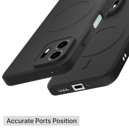 Image of Outlouders Back Cover for OnePlus N6 5G | Soft Matte Silicone | Slim Fit | Magnetic-Safe Logo Design (Magnetic-Safe Not Compatible) | Shockproof | Camera Protection Bumper Case (Black)