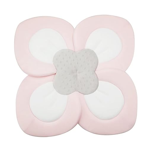 PandaEar Baby Bath Pad for Infant Newborn | Soft Flower Petals for Sink Bathtub Essentials Shower Gift -Pink
