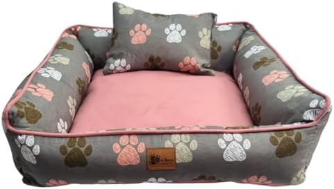 Cama para Cachorro e Gato, Quadrada, Caminha, Luxo, Zíper e Enchi...
