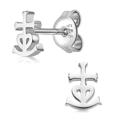 Materia Glaube Liebe Hoffnung Schmuck Silber 925 Ohrstecker SO-38-S