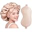 Sleep Bonnet+eye Mask -Pink