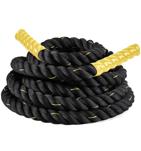 Ultrasport Battle Rope, lunghezza corda 9 metri, diametro 3,8 cm, fune da allenamento di alta qualità per resistenza alla forza e sviluppo muscolare, corda da allenamento per un efficace allenamento