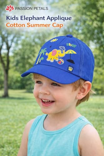 Image of PASSION PETALS Summer Dino Rockstar Baseball Cap for Kids Boys and Girls 2-4Years