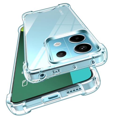 ivoler Anti-Amarillo Clara Funda para Xiaomi Redmi Note 13 Pro 5G / Poco X6 5G (No para Redmi Note 13 Pro 4G) con Cojín Esquina Parachoques, Carcasa Antigolpes Transparente Anti-Arañazos Case