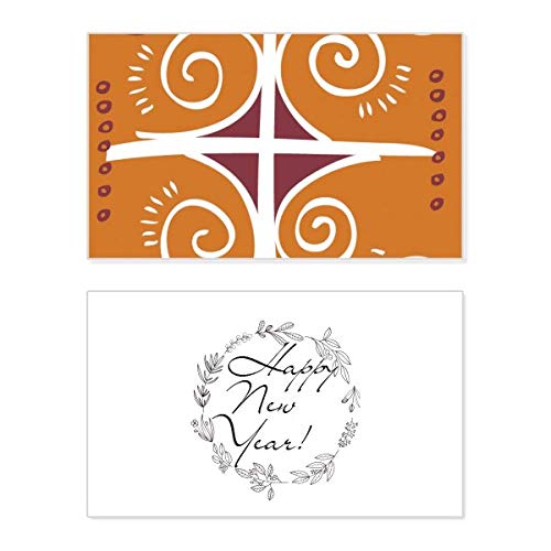 Tarjeta de año nuevo Brown Mexico Totems con texto en inglés para felicitar con estilo original