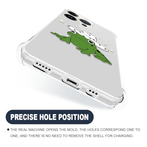 CARLOCA Compatible with iPhone 13 Pro Case for Girl,Clear with Cowboy Hat Frog Pattern Design Plastic Shockproof TPU Bumper Protective Case for iPhone 13 Pro - image 4